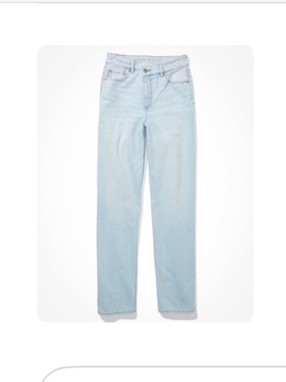 American Eagle Strigid Highest Waist Crossover Baggy Straight Jean